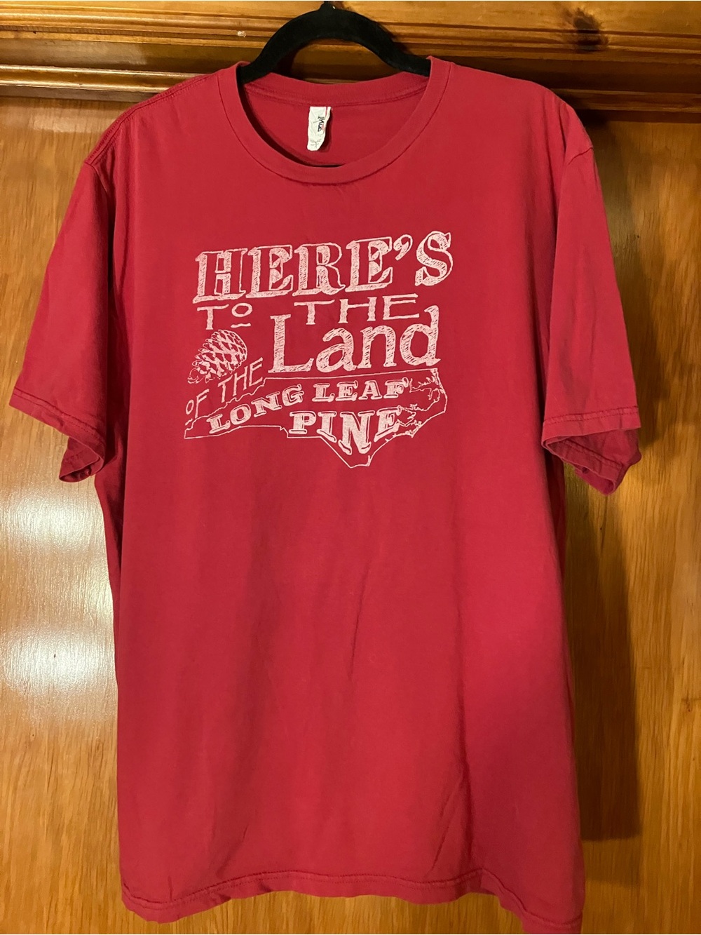 Anvil Red Graphic Tee "Here's to the Land of the Longleaf Pine"